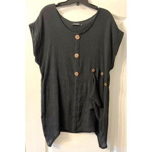 Papa Size M Black Tunic